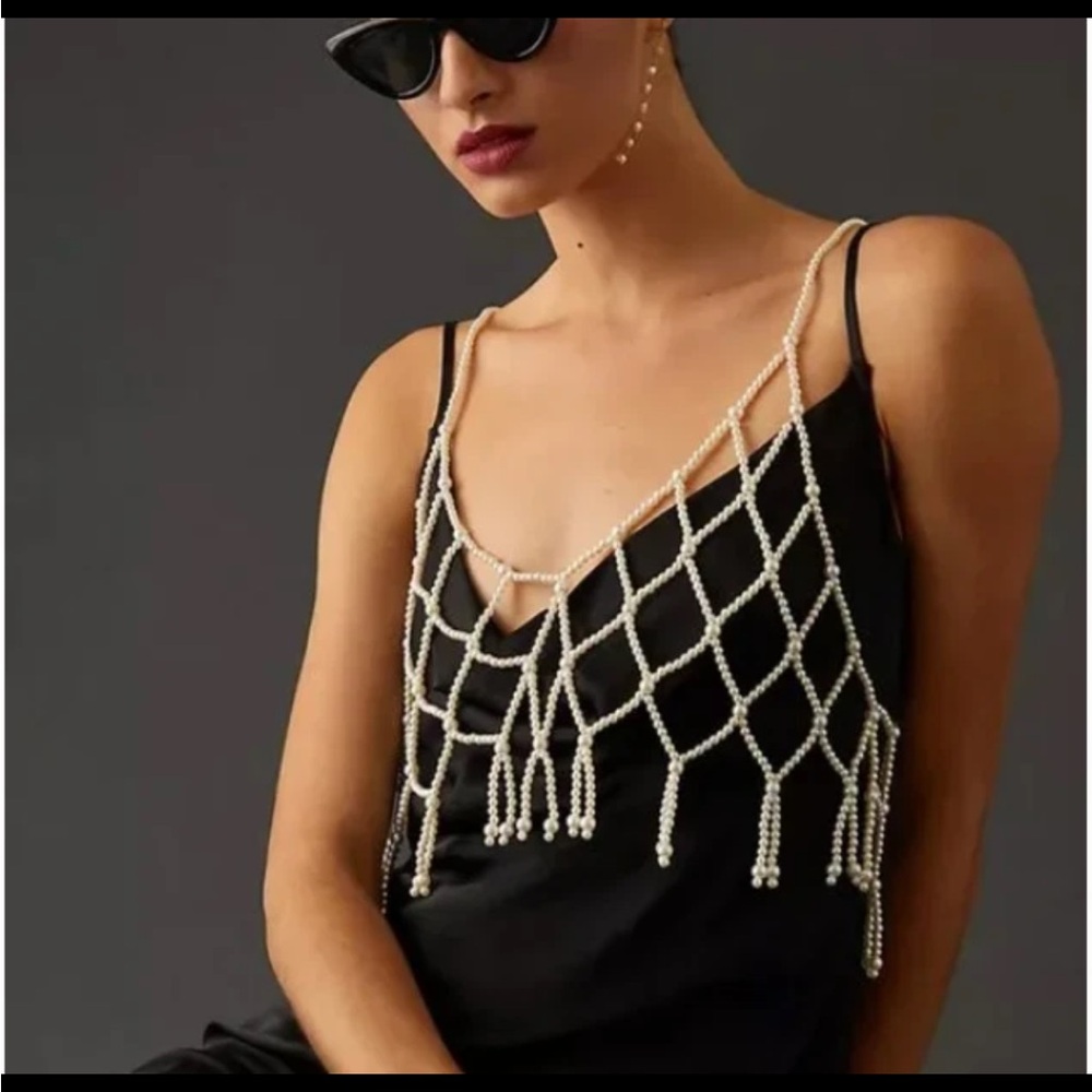 Anthropologie Current Air Pearl cropped cami M/L $98